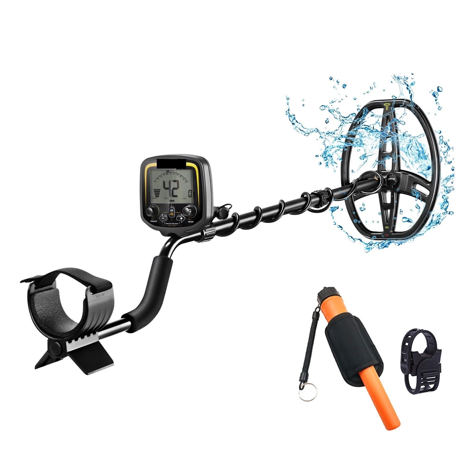 Cfwwsaq With Gp-Pointer Metal Detector, Underground Metal Detector Tx 850 Powerful Gold Detectors Treasure Hunter Seeker Pointer Detector(With Gp-Pointer)