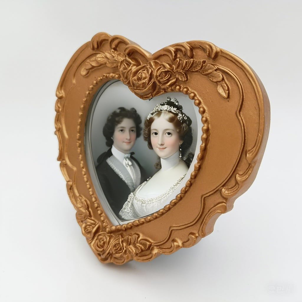 フォトフレーム   PICTURE FRAMES ZXT-parts 5x5 Picture Frame Square Gold Edge Frame. Resin Handmade