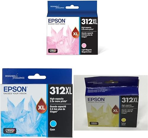 Epson T312 Claria Photo HD - Tinta de alta capacidad magenta claro -Cartucho (T312XL620-S) T312 Claria Photo HD -Tinta Cian de alta capacidad
