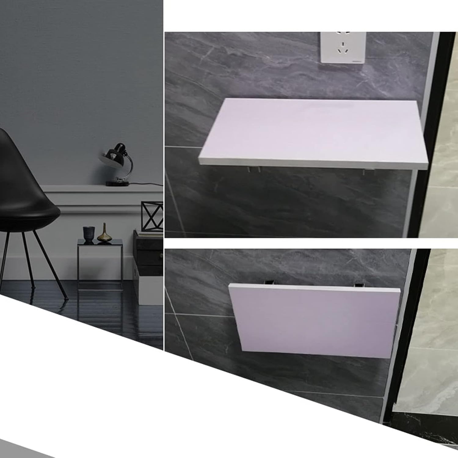 l shape brackets, Folding Shelf Bracket,Heavy Duty Wall Brackets Triangle Right Angle Bracket Collapsible Shelf Bracket,for Hanging Shelves Wall Mounted Bracket,Stainless Steel,1 Pair(Size:25cm/10in)