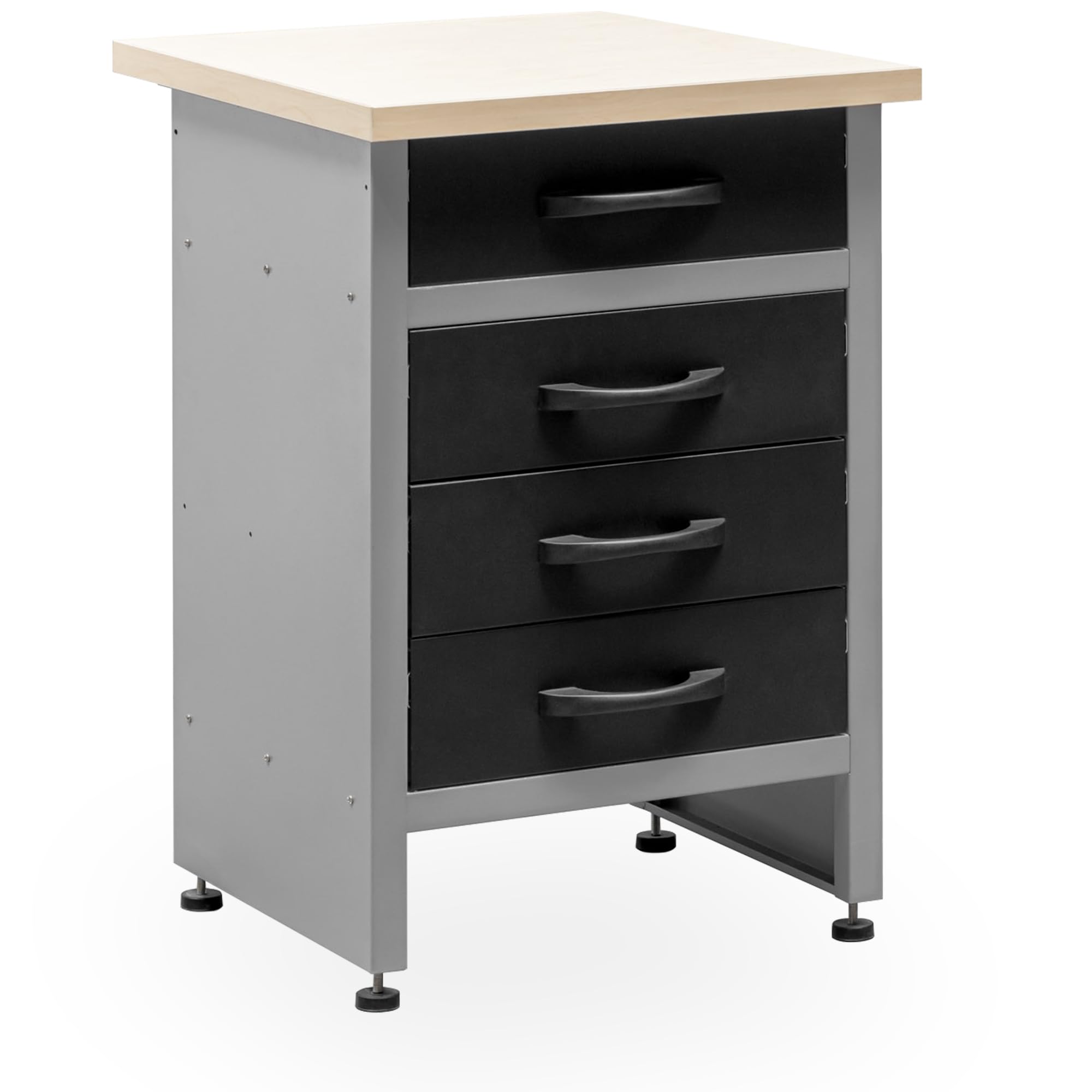 METALLMOBELL - Banco da Lavoro Officina | 60x60x84cm, con Cassetti | Tavolo da Lavoro Garage, Banchetto da Lavoro, Banco da Falegname, Banco da Lavoro Garage, Banco Lavoro MB05G