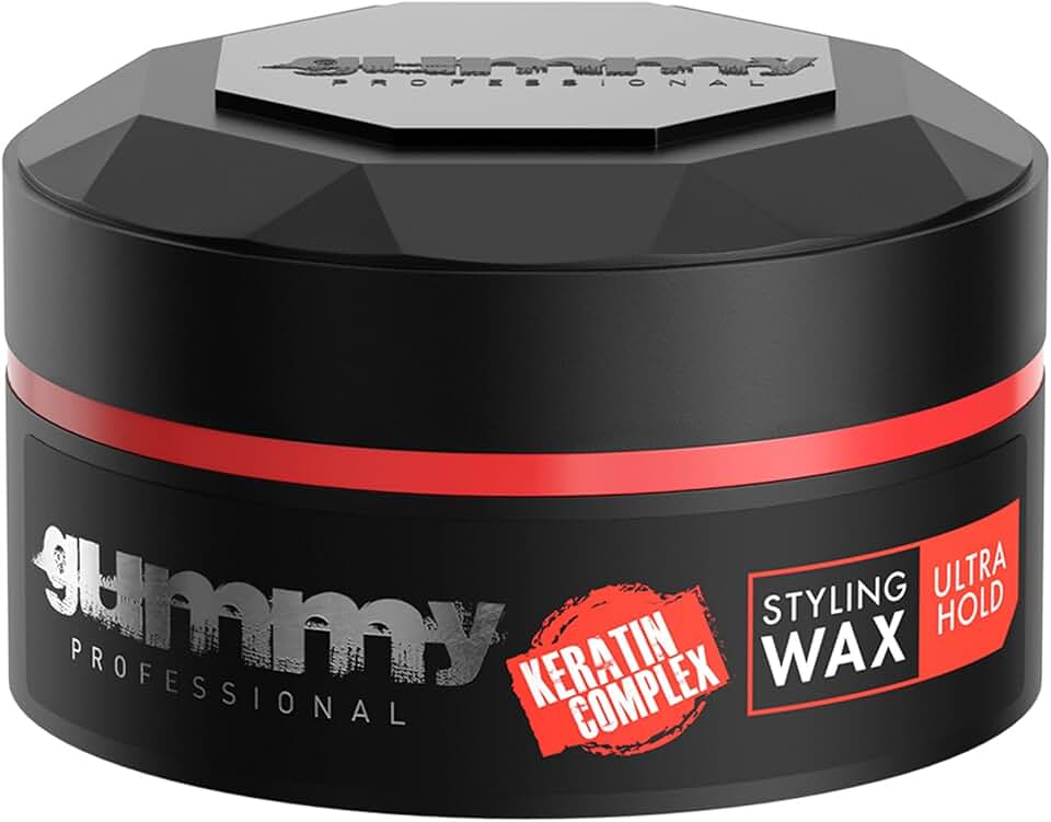 Gummy Professional Hair Styling Wax for Men - Ultra Hold Pomade for Dry, Damp Hair - Water-Based Texturizing Clay Paste with Provitamin B5 & Keratin - Strong Hold - Alcohol & Paraben-Free - 150ml