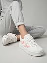 LENSBURY Women Sneaker | Cushioned Insole for Comfort | Stylish Lace-Up Design | Lightweigh & Perfect for Casual Outfit for Girls LBCNV7032WT-38 White gallery image