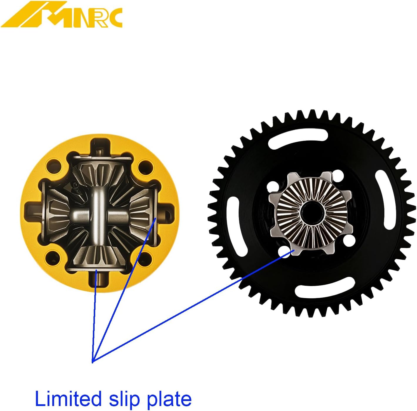 50T EXB Center Limited Slip Differential Diff for Arrma 1/7 Infraction Felony Limitless Firteam Mojave 1/8 Kraton Outcast Notorious Talion Typhon EXB 6S BLX RC Car Upgrades Part