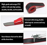 Vista 3 de 4 piezas de protectores de umbral de puerta de coche, protección antiarañazos e impermeable para umbrales de puerta de coche, accesorios universales