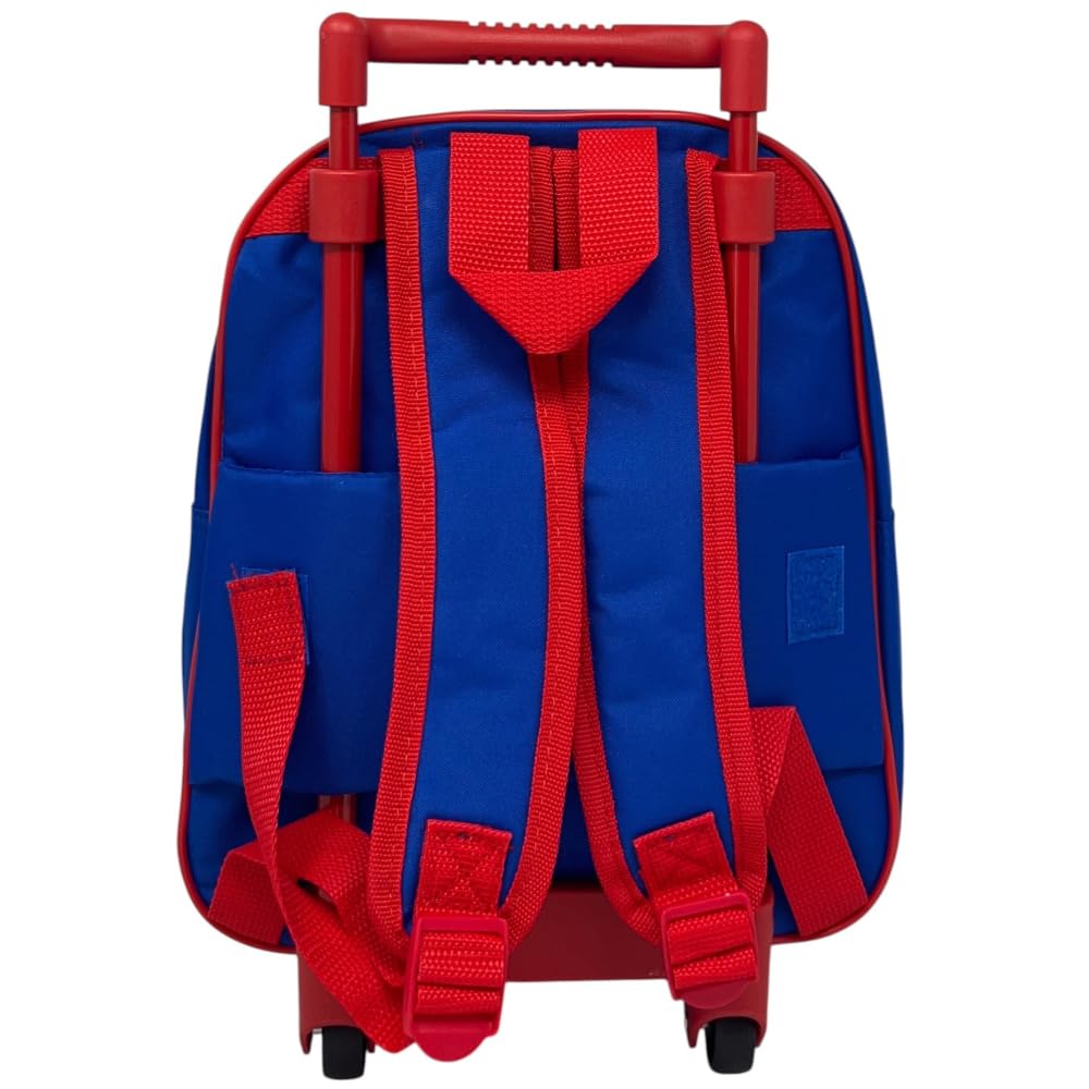 Sac à dos avec trolley sac pour la maternelle sac à dos 28 cm avec roues et poignée extensible, Spiderman, 28 cm