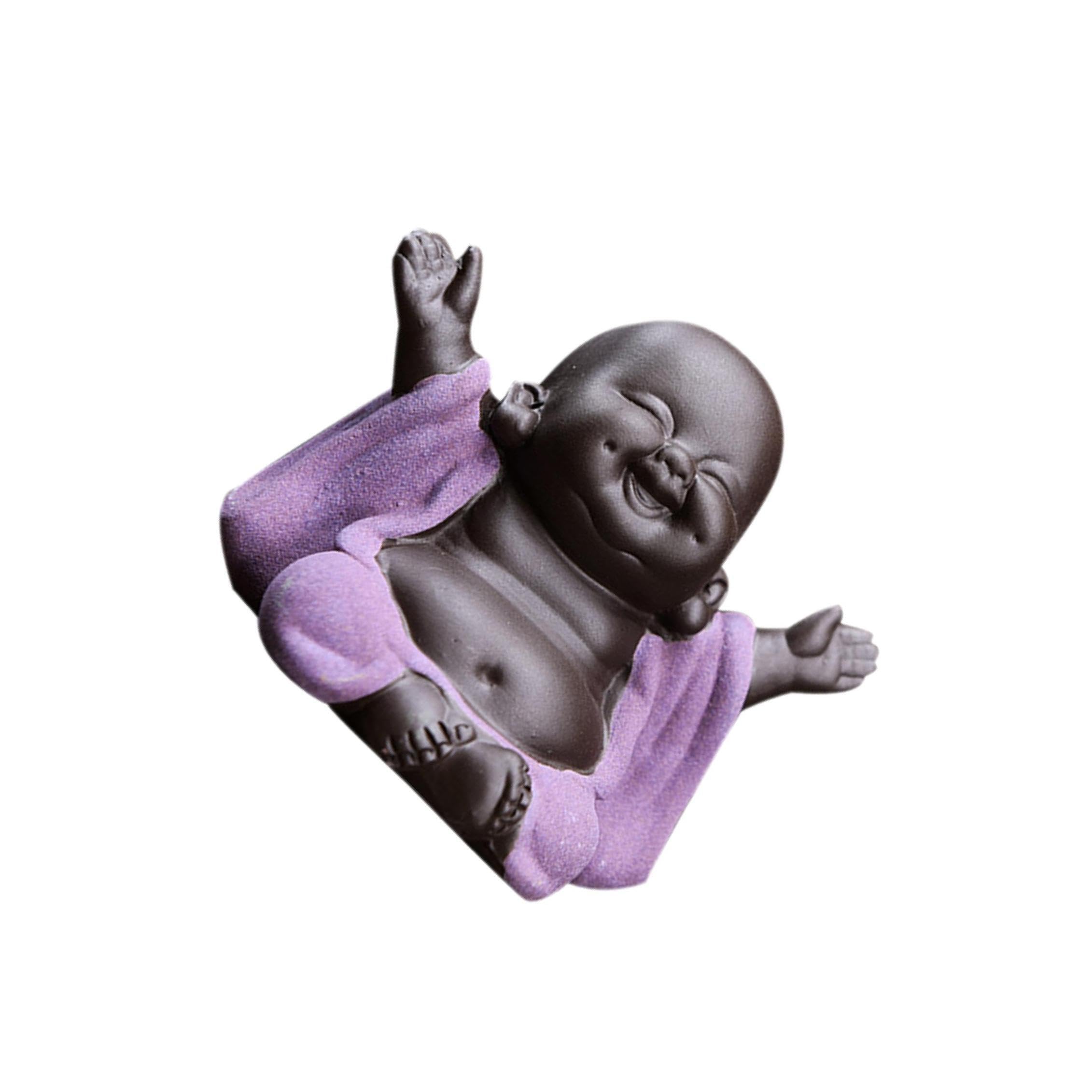 PIXZCSA Exquisite Little Buddha Figurine Handcrafted Ceramic Sculpture Home Decor Piece Exquisite Workmanshio Be Nice Decoration For Home Tea Board Little, Style F