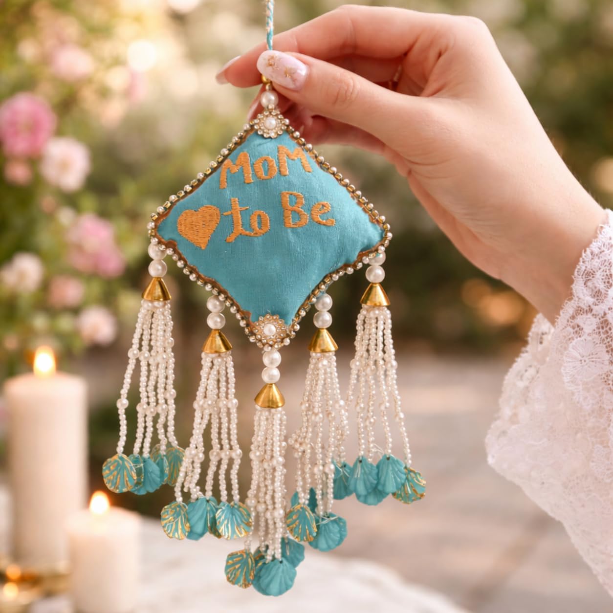 Mom To Be Rakhi Gift Set for Raksha Bandhan with Decorative Pearl Hanging Rakhi Shubh Tilak Card Roli Chawal Rakhi Note Card Rakshabandhan Greeting Card for Sister Bhabhi Mother To Be-image-31