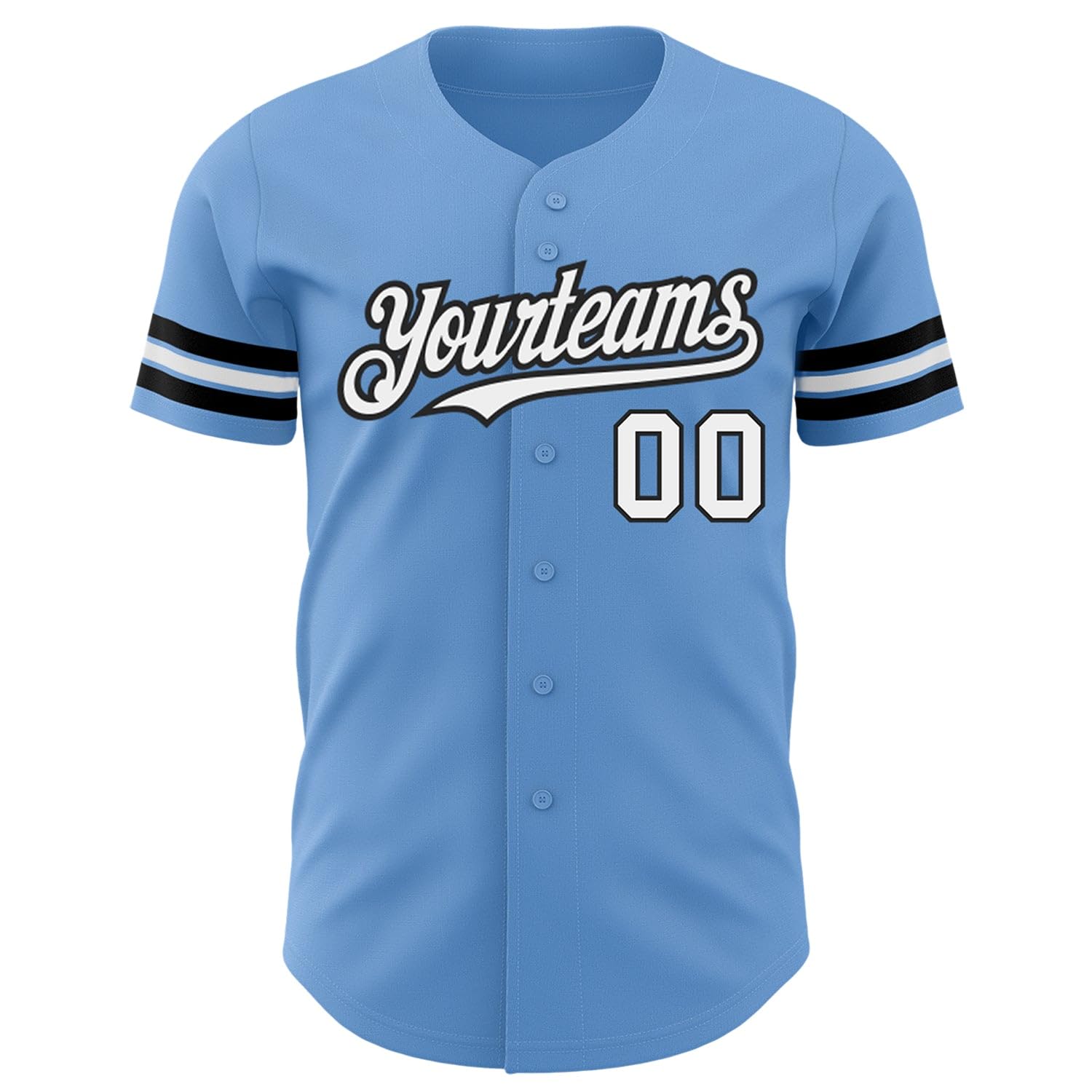 Generic Light Blue and Black Baseball Jersey Men Women Youth Kids, Custom Baseball Jerseys Printed Stitched Name Number Logo Baseball Uniform