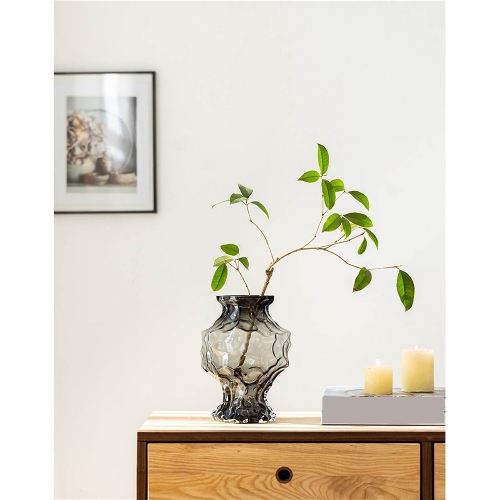 Vase créatif en Verre Transparent, Dispositif d'arrangement de Fleurs Décoration d'intérieur
