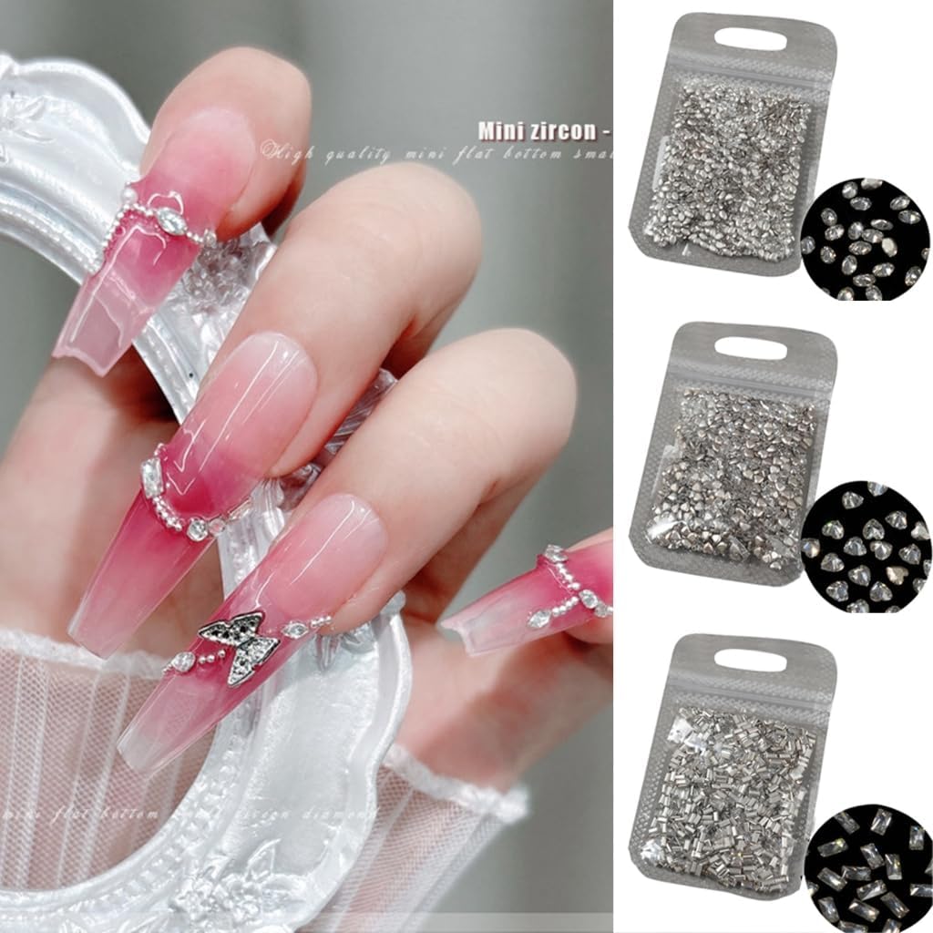 1440Pcs Flatback Rhinestones for Nails Art and Fashion Accessories Crafts