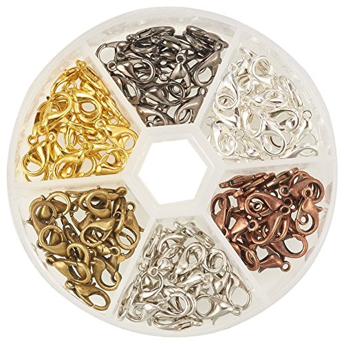 iiiusion 6 Farben,120pcs Nickelfrei Gemischte FarbeZink Legierung Karabiner Schnallen Cover