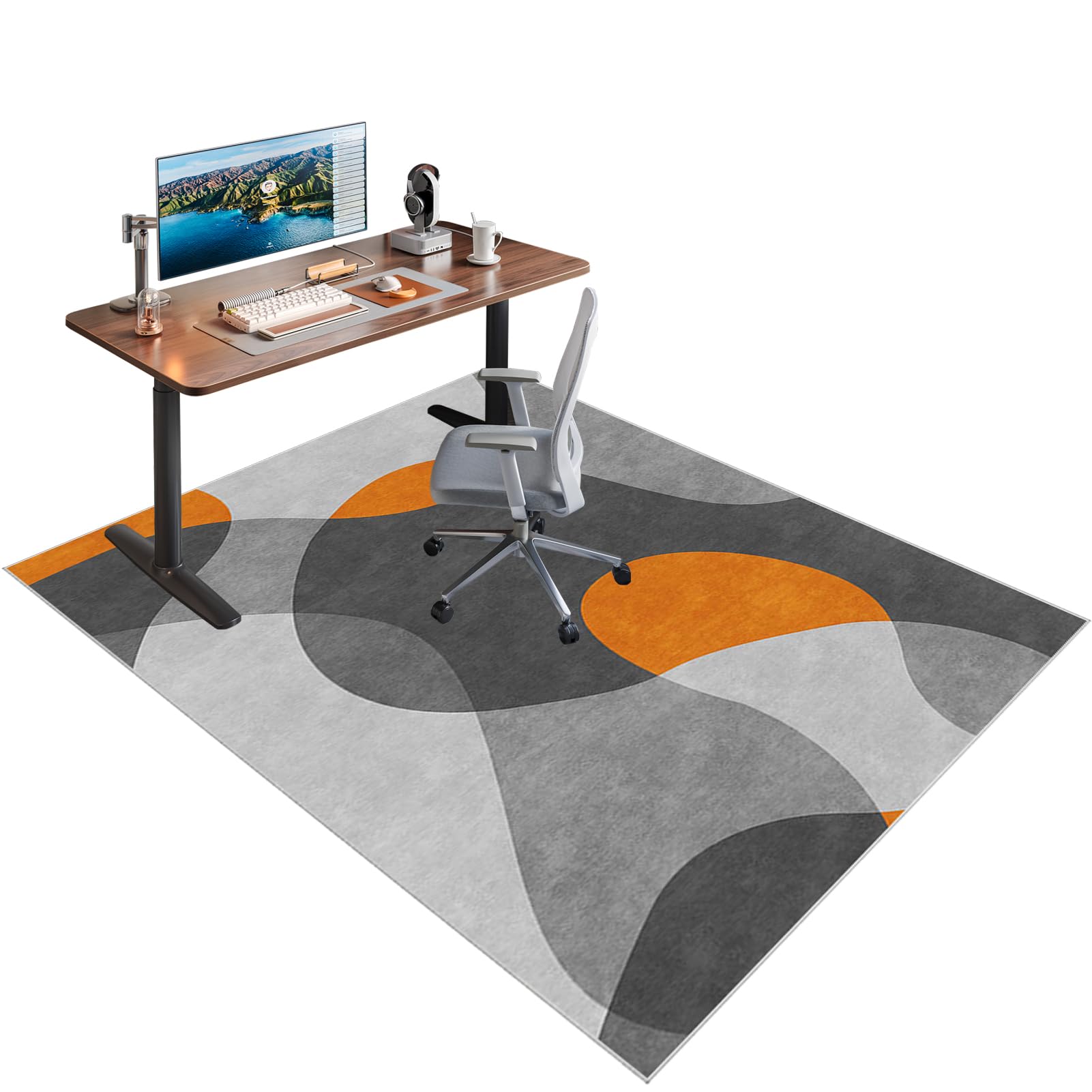 Heavy Duty Office Chair Mats for Carpeted and Hardwood Floor Carpet Protectors Chair Mat for Home and Office Rectangular Desk Chair Floor Protectors Mat Rug for Gaming Rolling Chair 100 x 150 cm