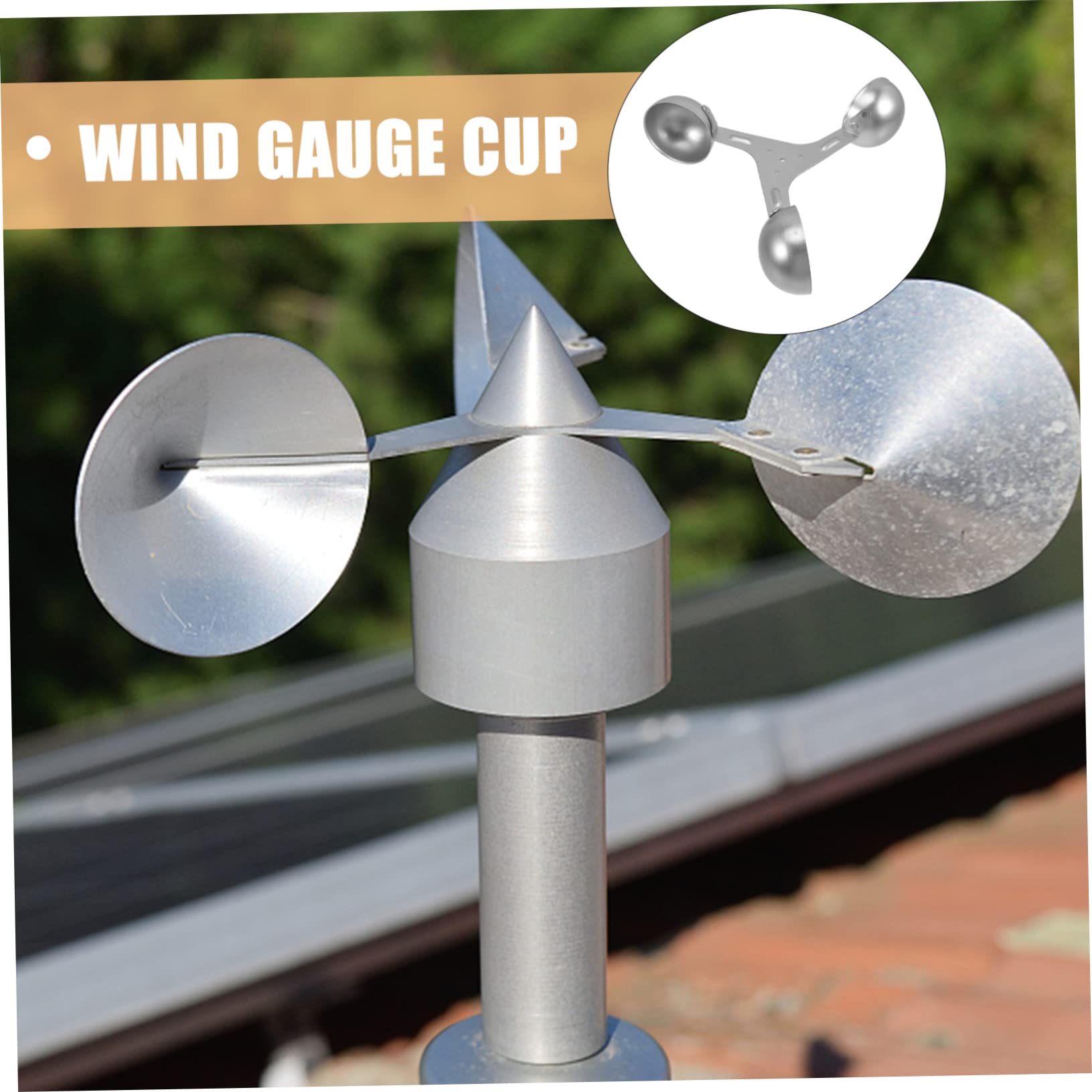 HANABASS 2stücke Windgeschwindigkeitsmessgerät Cup Anemometer Sensor Für Präzise Luftstrommessung Für Wetterstationen Und Navigation Leicht Und Tragbar