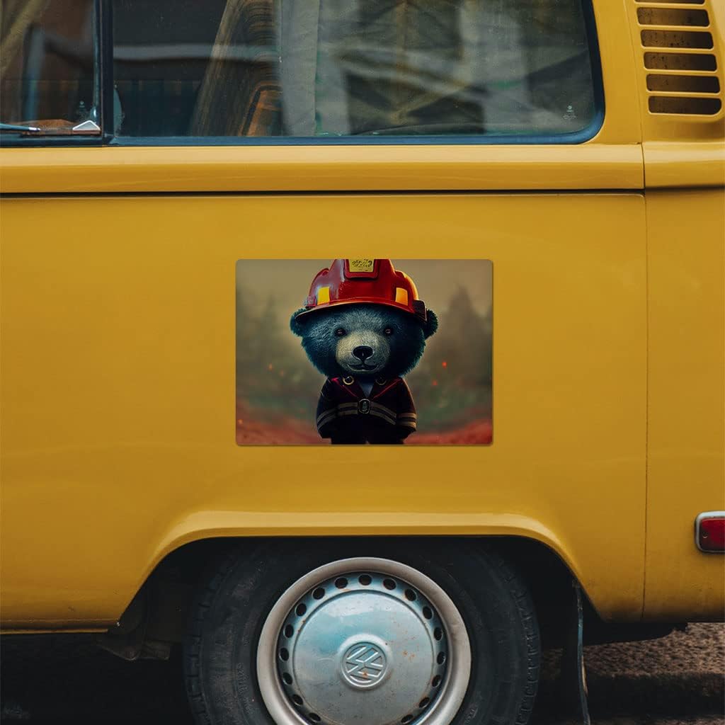 Cool Bear Car Magnet 2 PCS - Funny Animal Car Magnet - Graphic Art Sticker