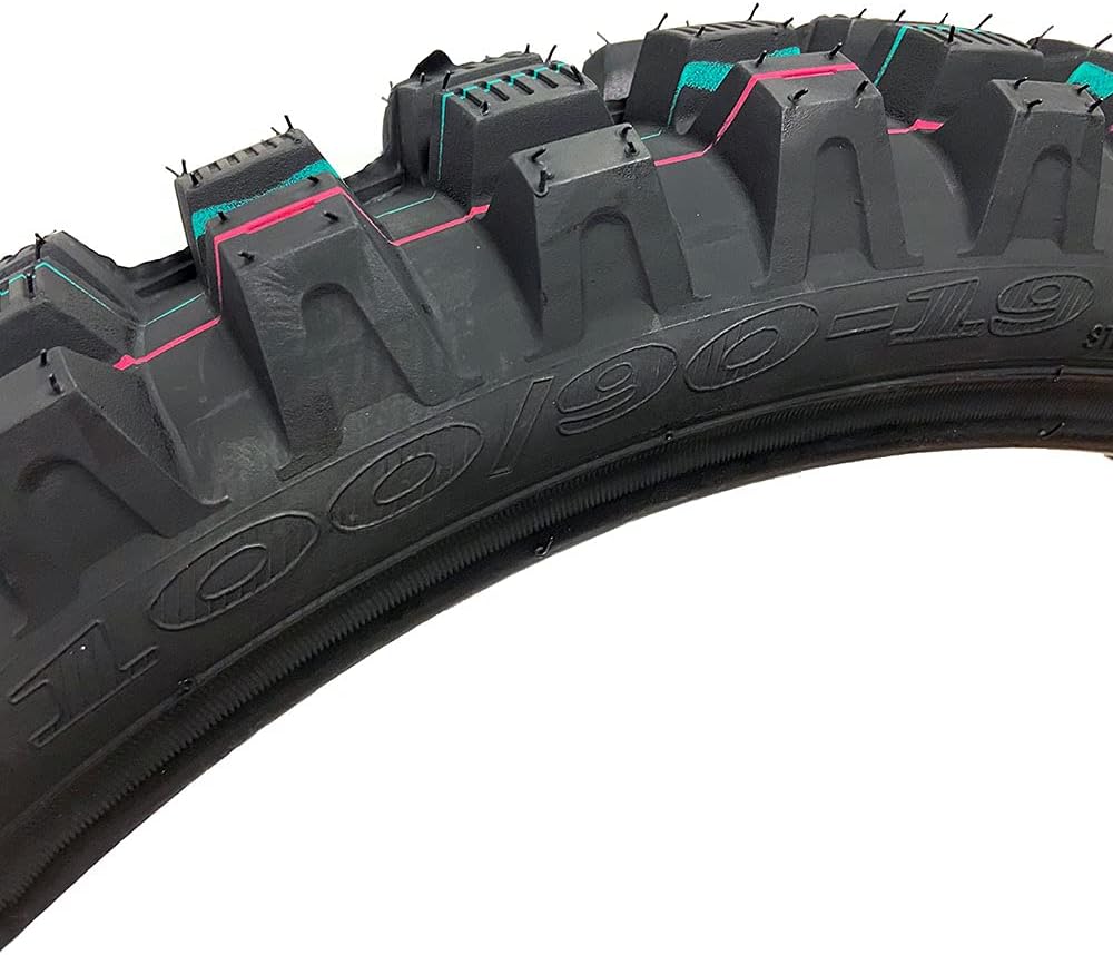 MMG Tire 100/90-19 Rear - Motocross Off-Road Dual Purpose Dirt Bike Tires Tube Type (100/90-19 w/Inner Tube)