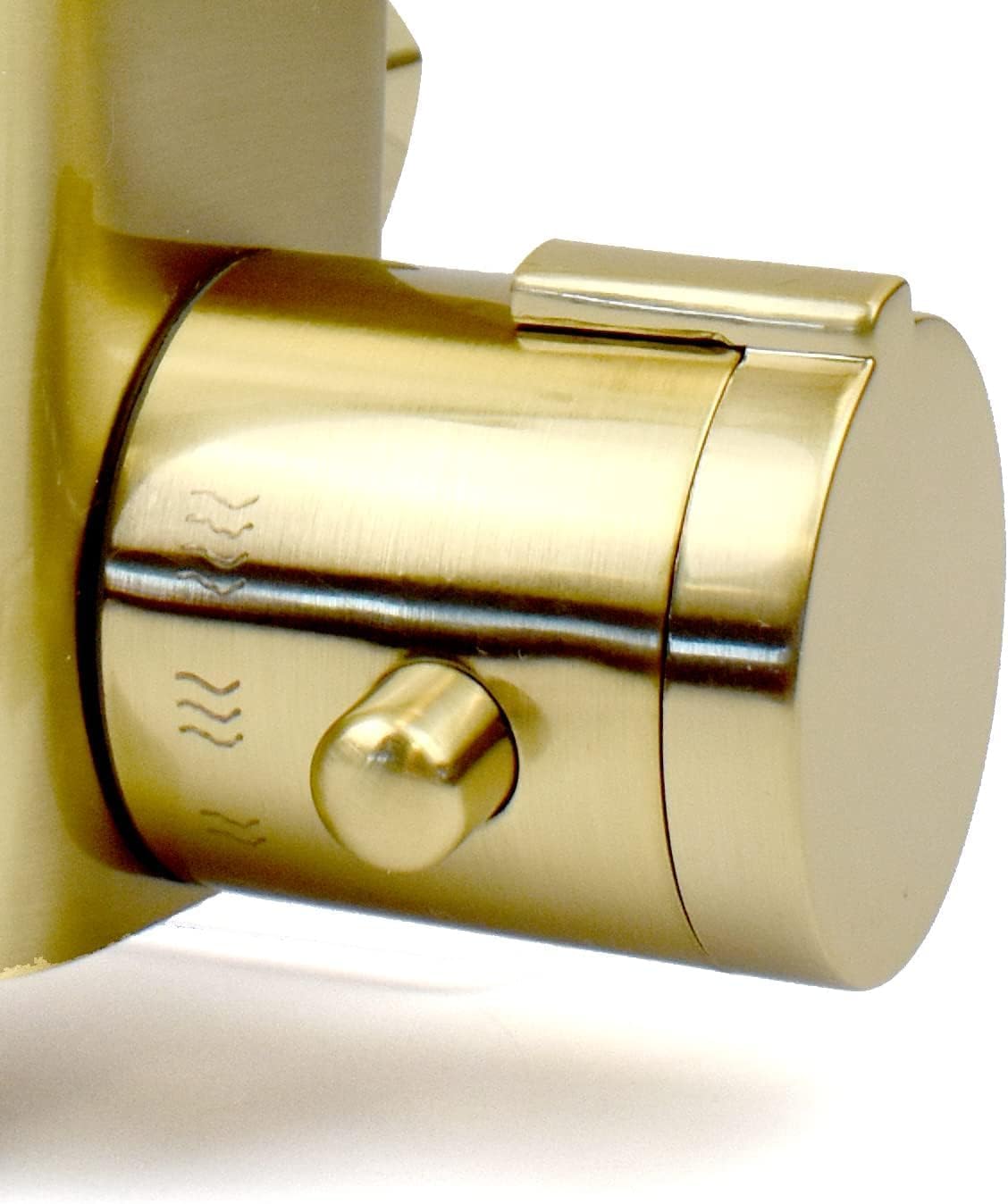 2er Set Thermostat Bidet Dusche Gold, Messing Brause Set, Muslimische Dusche für die Toilette, Shattaf Handbrause mit Thermostat, warm & kalt