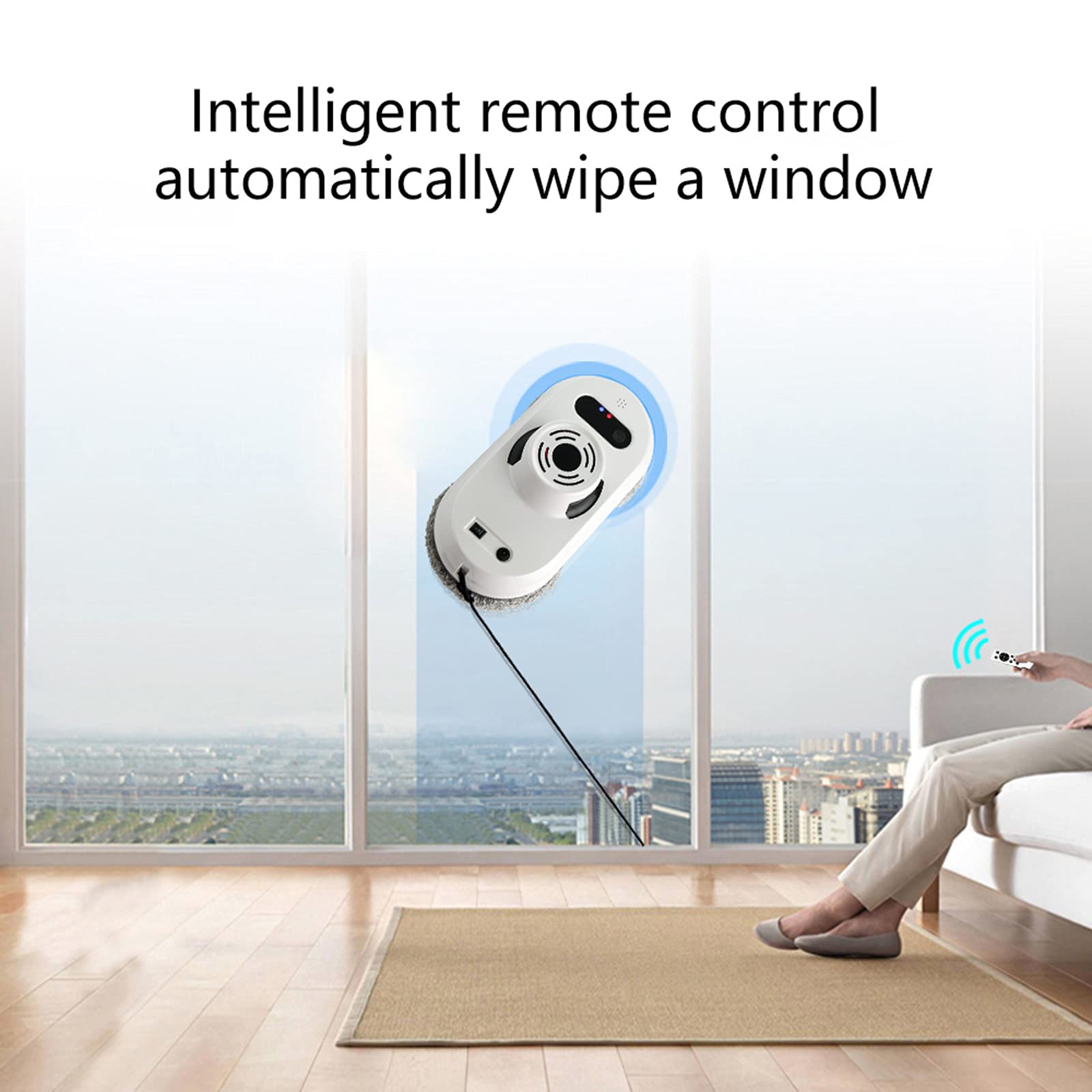 Inteligentny robot do czyszczenia szkła, robot do czyszczenia okien z automatycznym strumieniem wody, inteligentny robot do czyszczenia szkła z pilotem do okien zewnętrznych/wewnętrznych, stołu, pły