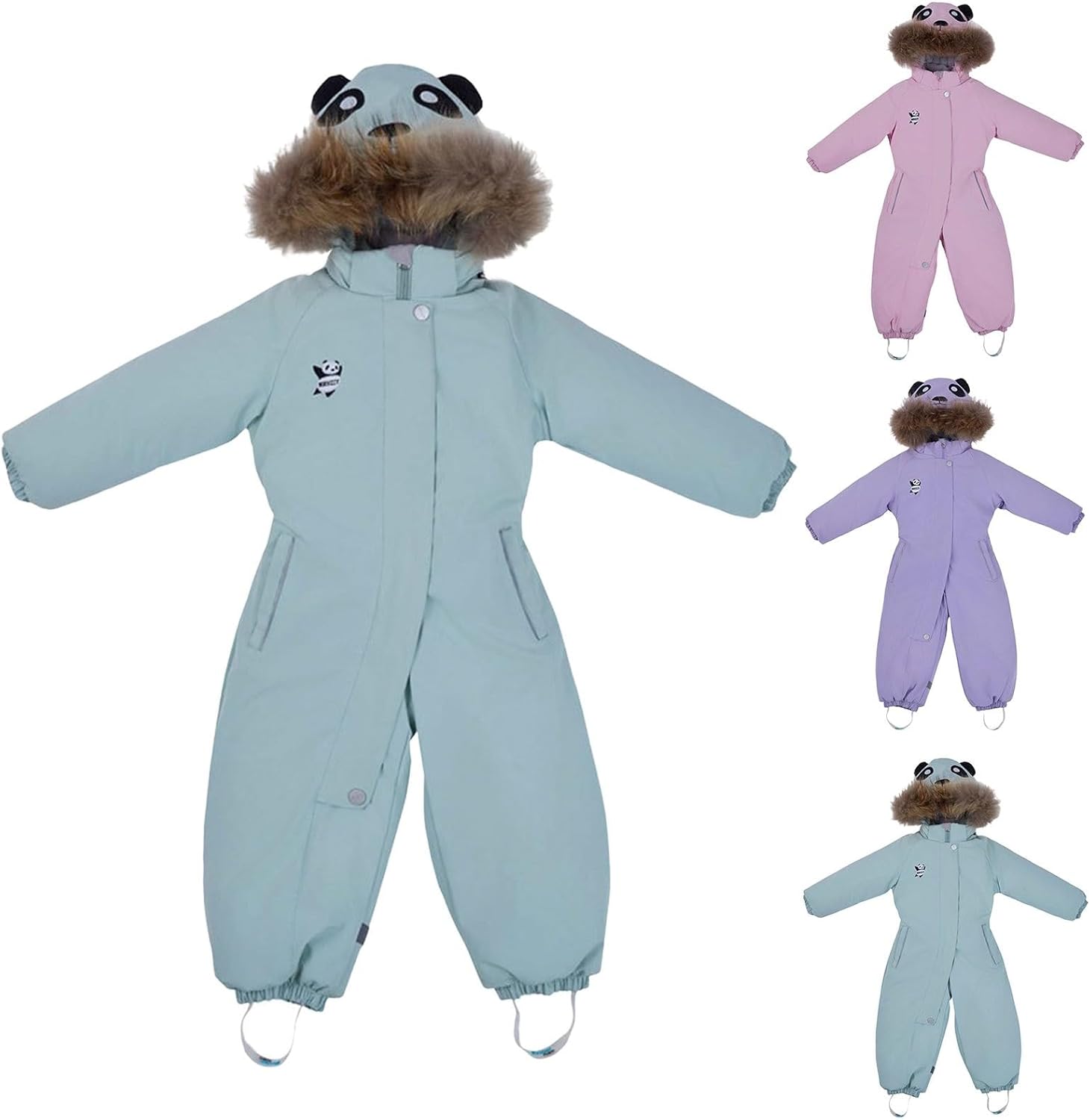 Kids Snow Suit Onesie Boys Girls One Piece Snowsuits Waterproof Snowboarding Ski Suits 2025 Winter Warm Outdoor Overalls