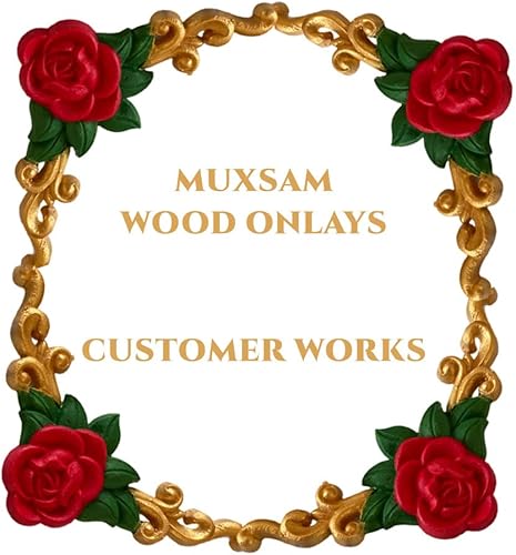 Miniatura 5 de 4 apliques de madera para muebles 315 x 315 pulgadas decoración de esquina tallada a mano sin pintar para el hogar puerta cama armario puerta