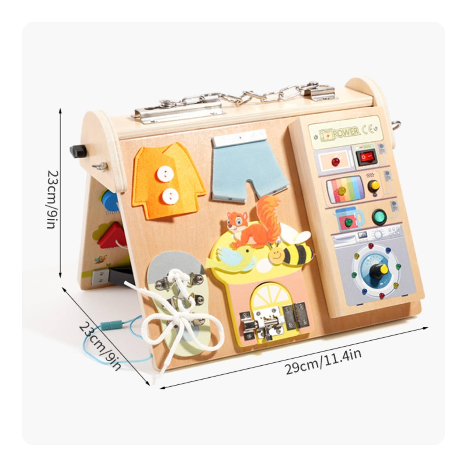 predolo Busy Board Pieghevole Portatile Tavola Multiattività Sensoriale Busy Board Educativo per Bambini