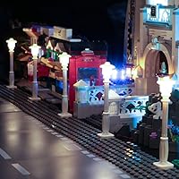 Vista 9 de Kit de Iluminación LED DIY de 15 Luces de Calle de Ciudad (Fuente de Alimentación USB 10 en 1) Lámpara de Bloque de Construcción de Partículas
