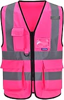 Vista 10 de Chalecos de seguridad reflectantes verdes A-SAFETY, talla 3XL
