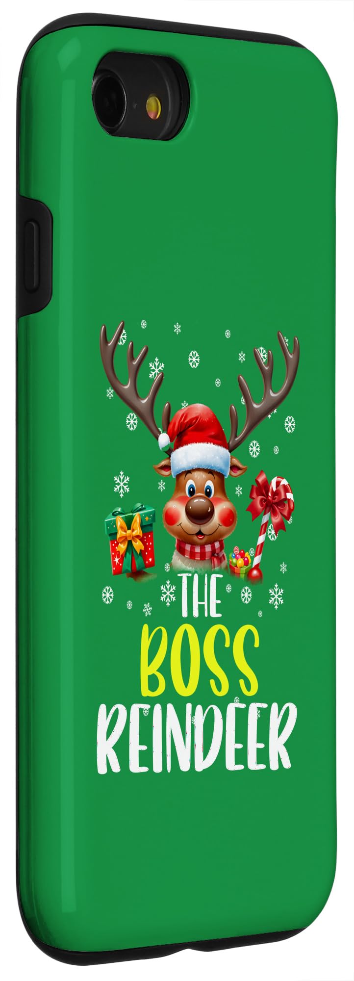 iPhone SE (2020) / 7 / 8 The Boss Reindeer Funny Christmas Matching Family Men Women Case - Image 3