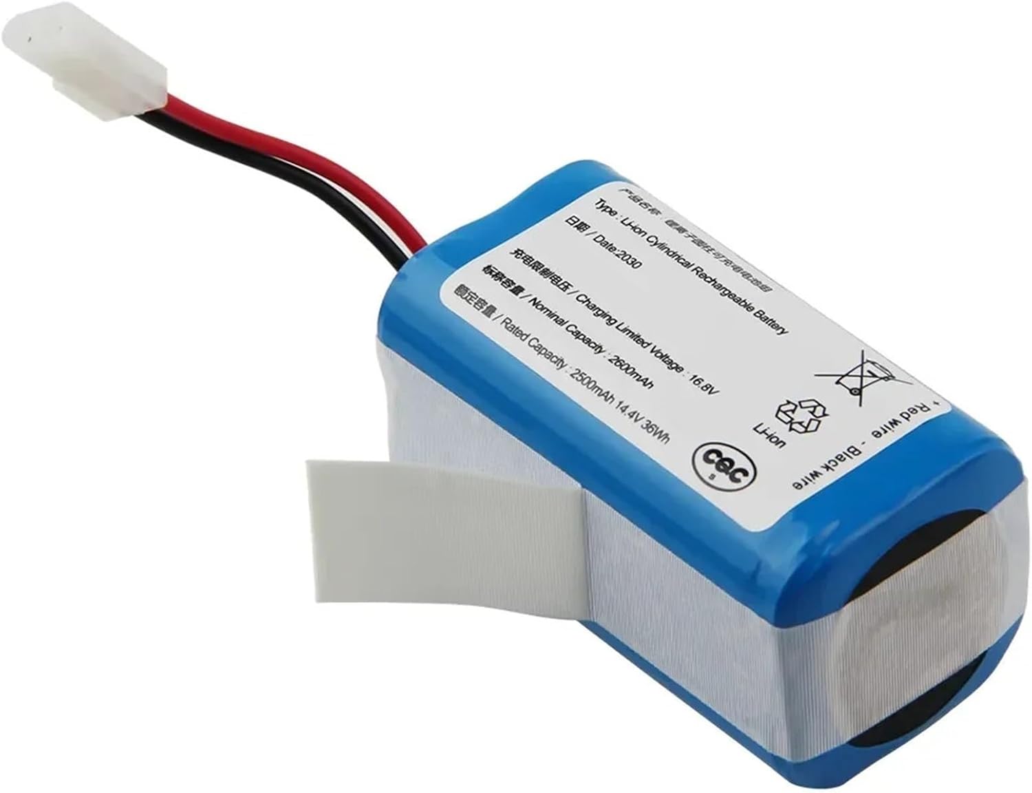 14.4V 3500mAh Replacement Battery，Compatible For XIOMI，Compatible For MIJIA，Robot Vacuum-Mop Essential G1 MJSTG1 Sweeping Mopping Robot Battery(2600mAh)