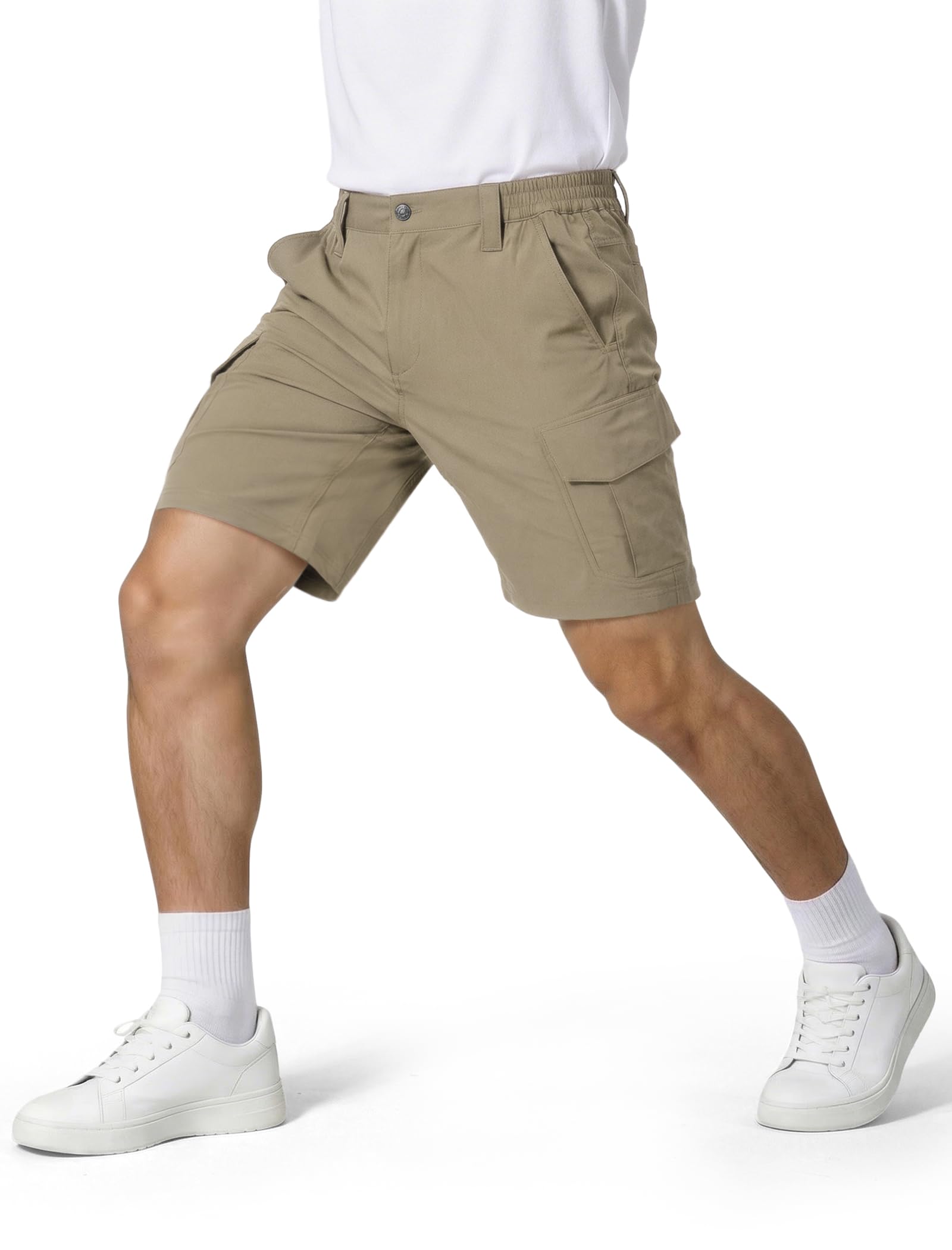 IGOLUMON Short Cargo Homme Bermuda de Randonnée Léger et Élastique