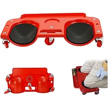 Rolling Knee Creeper, Rolling Knee Pads, Heavy Duty Cart with Swivel Casters for Mechanics, Red Thick Foam Kneeling Mat for Auto Repair and Home Maintenance, sturdy PE Creepers