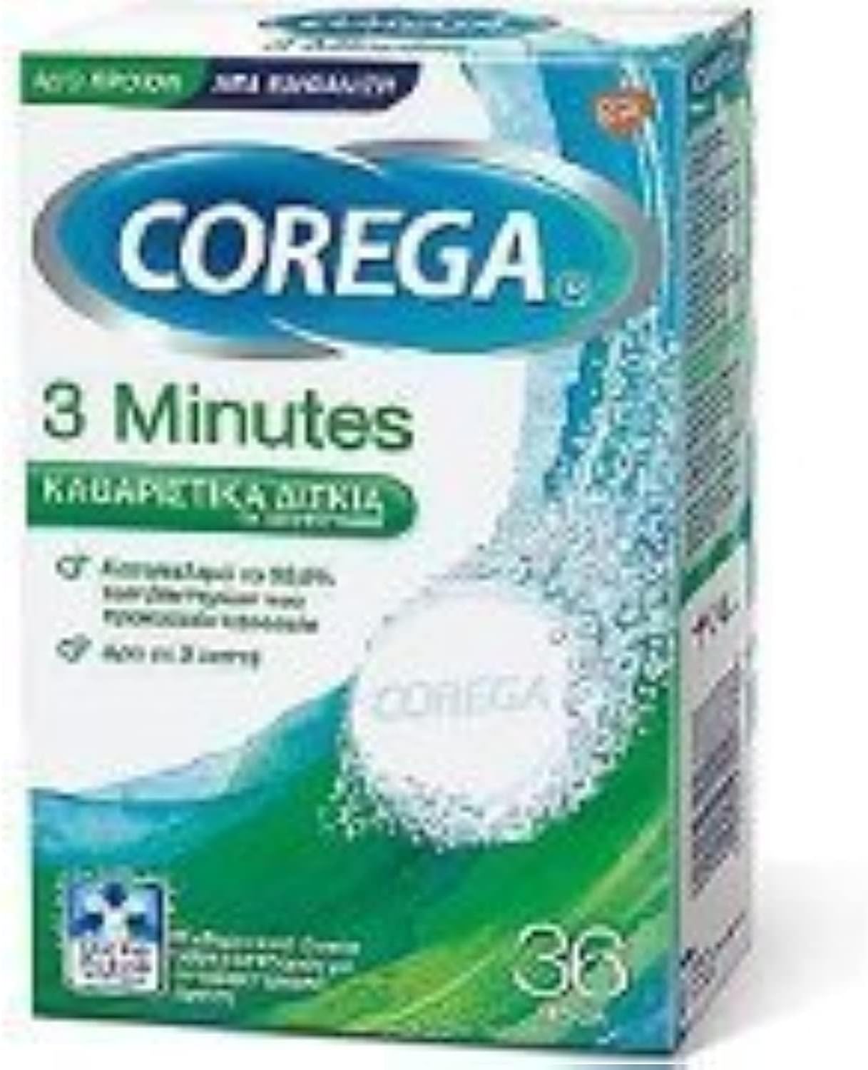 Corega Denture Cleanser 3 minutes Rapid Action 36 ct