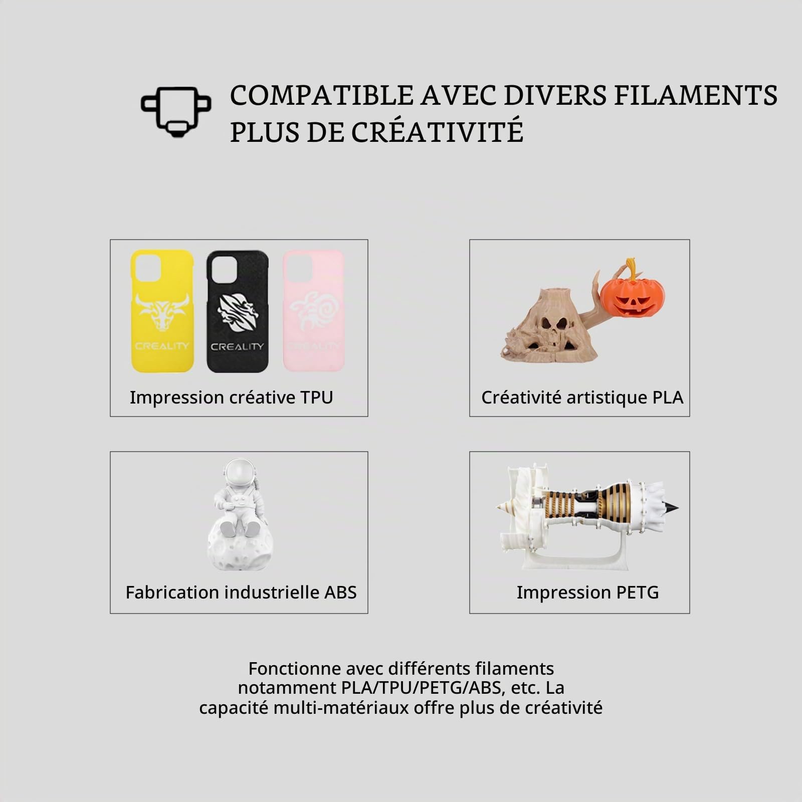 Kit d'extrusion Creality pour Ender 3 V3 SE, Ender 3 V3 KE, kit d'alimentation de filament à double engrenage à entraînement direct pour imprimante 3D Ender 3 S1, Ender 5 S1, Ender 3 V3 KE/SE