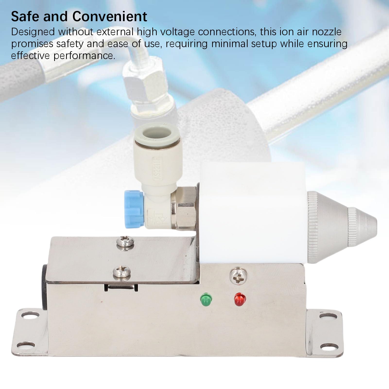Boquilla de Aire Ionizante Estático Anti Static Ionizer con Fuente de Alimentación de Alto Voltaje Ultra Compacta para la Fabricación de Dispositivos de (Enchufe de la UE)