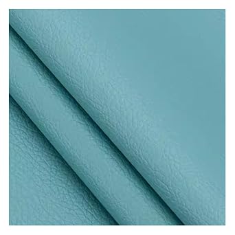 Fabric Adhesives Self Adhesive Leather Fabric for Repair, Adhesive Leather Patch, PU Waterproof Vinyl Repair Kit, Faux Leather for Sofas Furniture Car Seats ChairsSky Blue