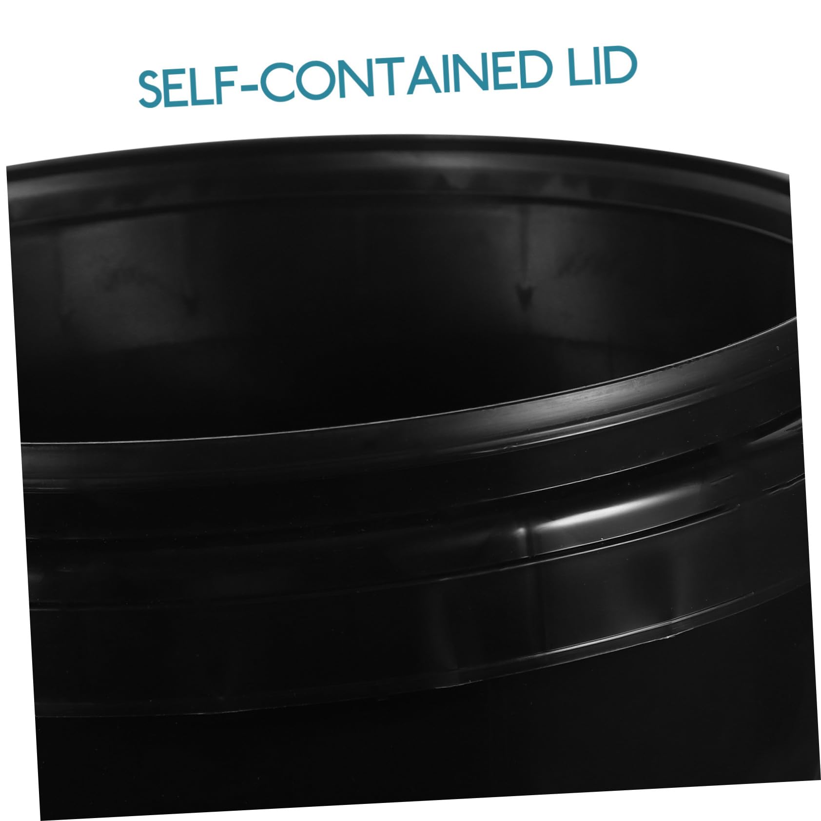 Seau de Peinture Vide Noir 10 L Couvercle, Récipient Rond Hdpe