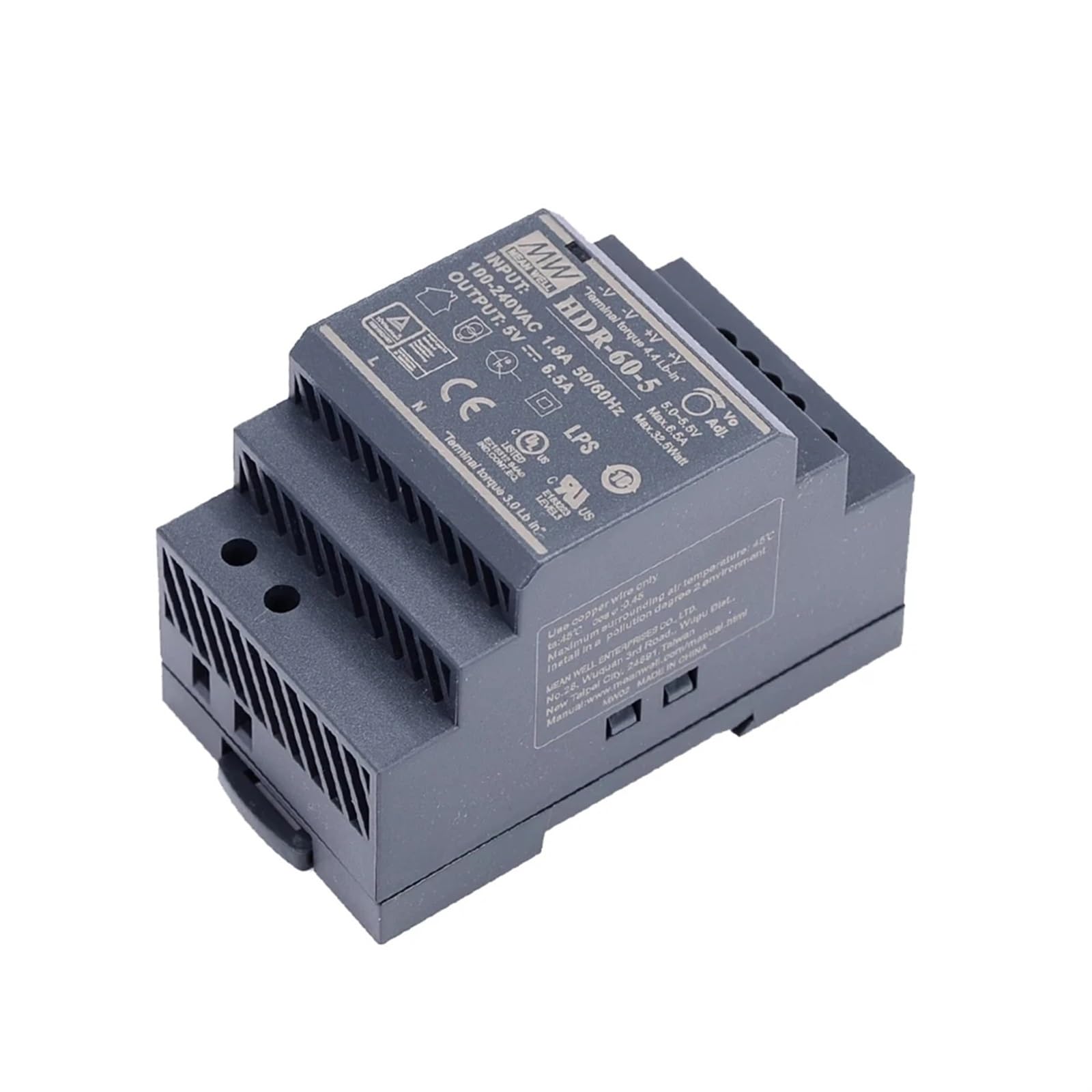 1pcs-5pcs Hutschienen-Netzteil HDR Serie HDR-60-12 5V 12V 15V 24V 48V 32W 54W 60W Ultra Slim Schrittform LED Driver (HDR-60-12.1 Piece)