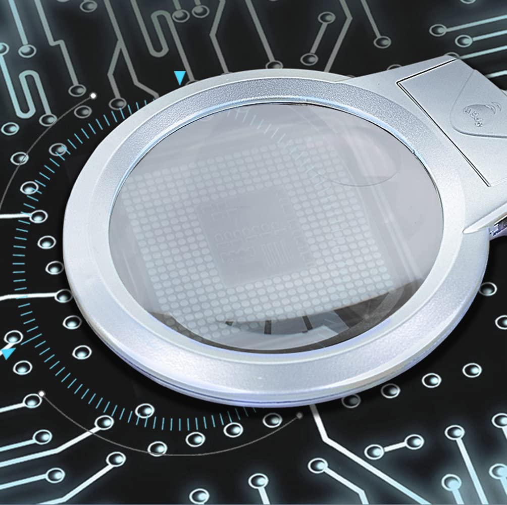 Meichoon Vergrootglas bureaulamp, 10x glazen lens, 64 LED ... -... Meichoon Vergrootglas, tafellamp, 5x/11x, opvouwbare vergrootlamp... Meichoon Vergrootglas met klem, bureaulamp om vast te klikken
