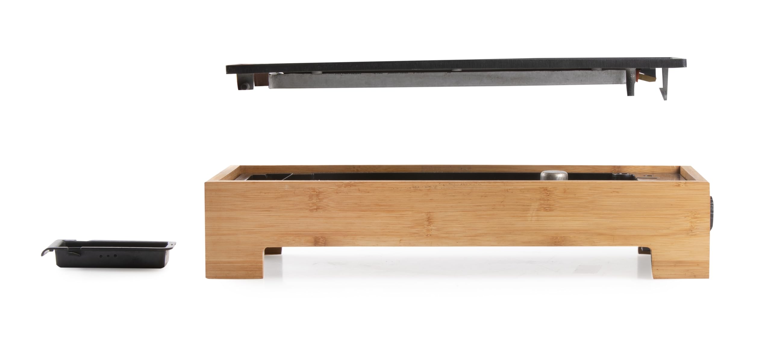 DOMO DO9270G Plancha Grill Bamboo Style 'Just Us' – wygląd drewna – powłoka bez PFAS – 1000 W