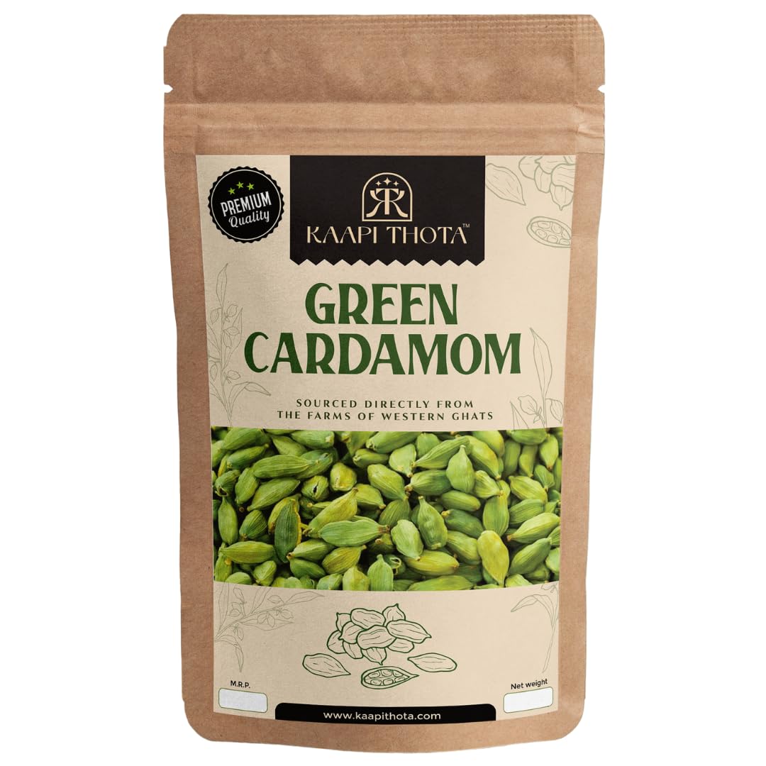 KAAPI THOTA™ Whole Green Cardamom BOLD | Elaichi 8mm | Handpicked Whole Spices from Kerala | Pack of 100 gm (B0CKG82Y3W) Amazon Price History, Amazon Price Tracker