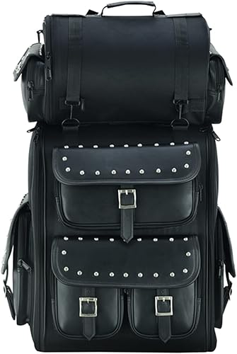 Daniel Smart - Bolsa de barra para motocicleta con múltiples bolsillos, asegura tu equipaje y cosas con facilidad, incluye cubierta de lluvia para