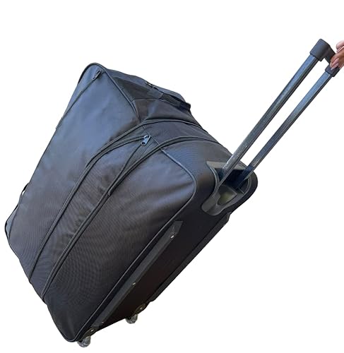 X Factor Two Rolling 30" Duffel Bag Large Adjustable 60 Lb Capacity Each With Wheels, Telescopic Handle, Upright Rolling Travel Duffle Bag Expandable With Multi Pockets Lightweight Luggage Set (Black) #TOP4