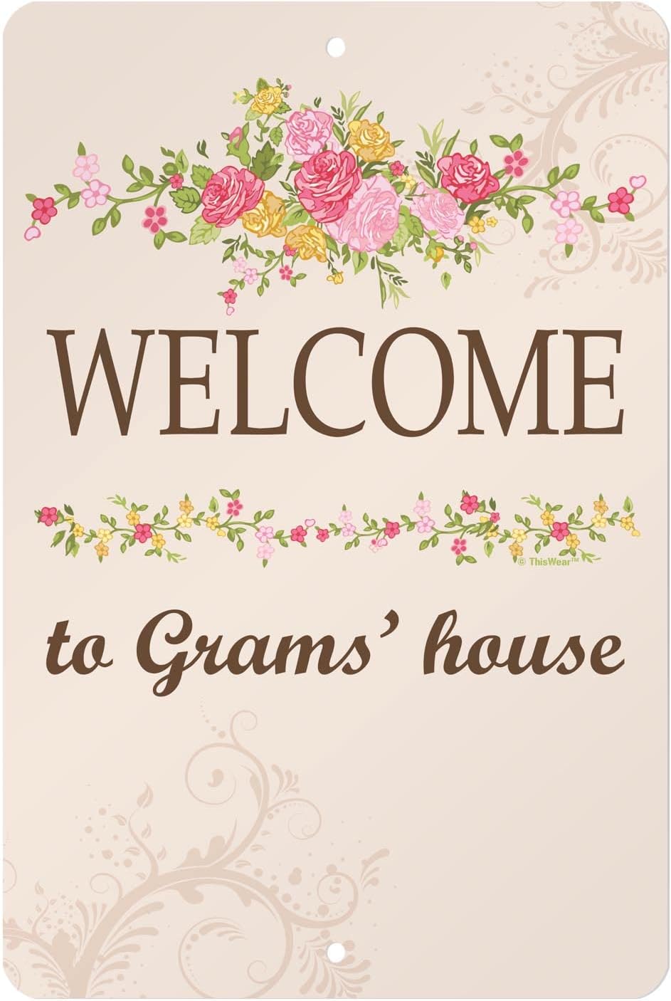 Best Nanny Ever Gifts Nanny Welcome to Nanny's House 2-Pack 8"x12" Small Rectangle Aluminum Signs Nanny
