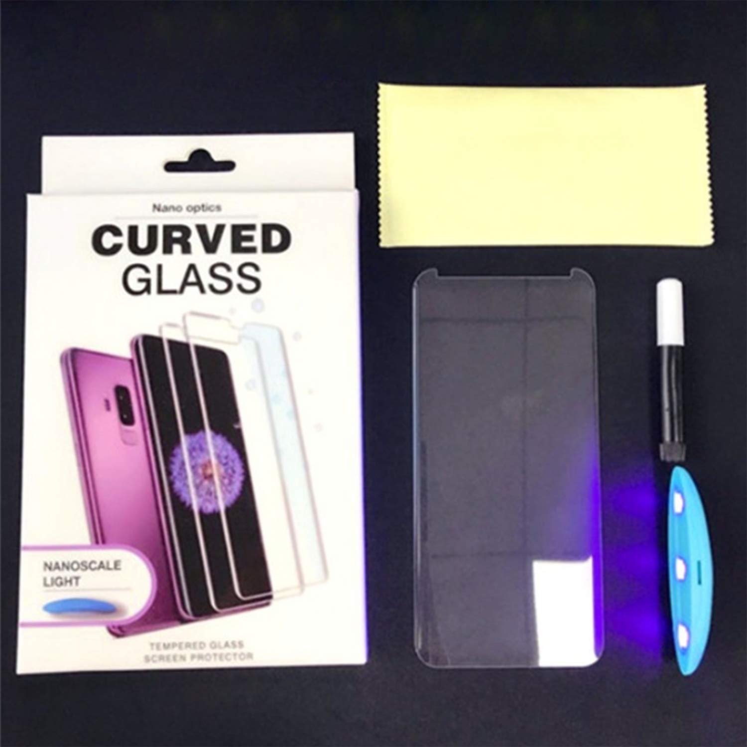 For Samsung S10 Plus Full Glue UV Liquid Tempered Glass Screen Protector