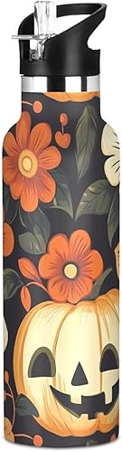 Miniatura 12 de Botella de agua colorida de dibujos animados de unicornios para niños con tapa de boquilla a prueba de fugas, doble pared aislada al vacío, a prueba