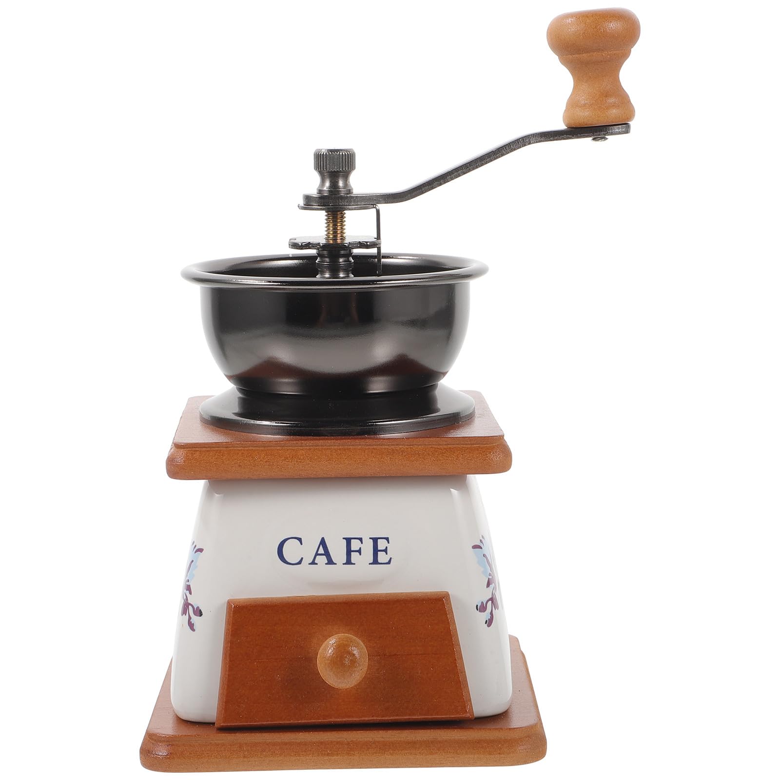 Molinillo de Café Manual de Cerámica Retro, Molinillo Portátil para Frijoles y Pimienta, Herramienta de Molienda para Oficina y Hogar, 1 Unidad, Diseño Ecológico y Resistente
