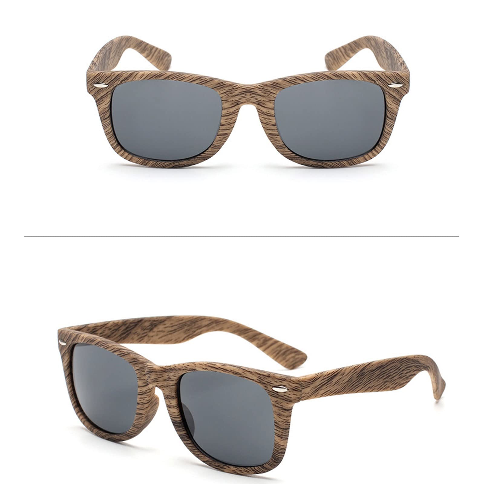 DieffematicMJ Gafas De Sol Hombre Sunglasses Men Women Retro Wooden Sunglasses Protection Eyeglasses Fashional Square Sunglasses Faux Wood Spectacles Unisex (Color : Yellow)