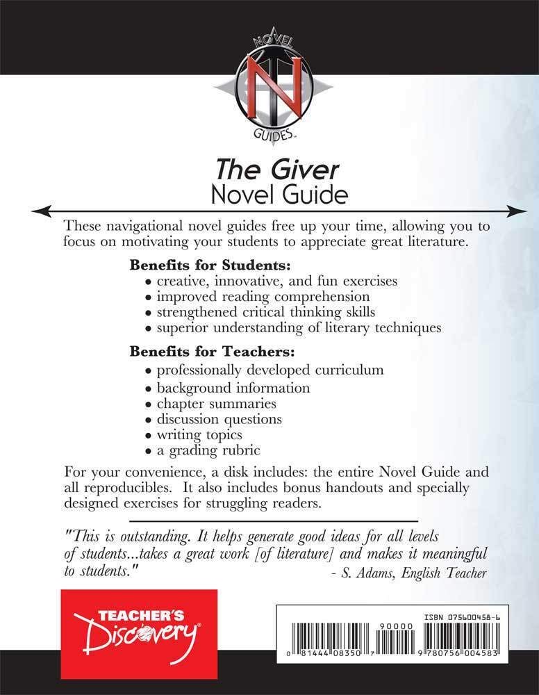 Teacher's Discovery Guida al romanzo del donatore