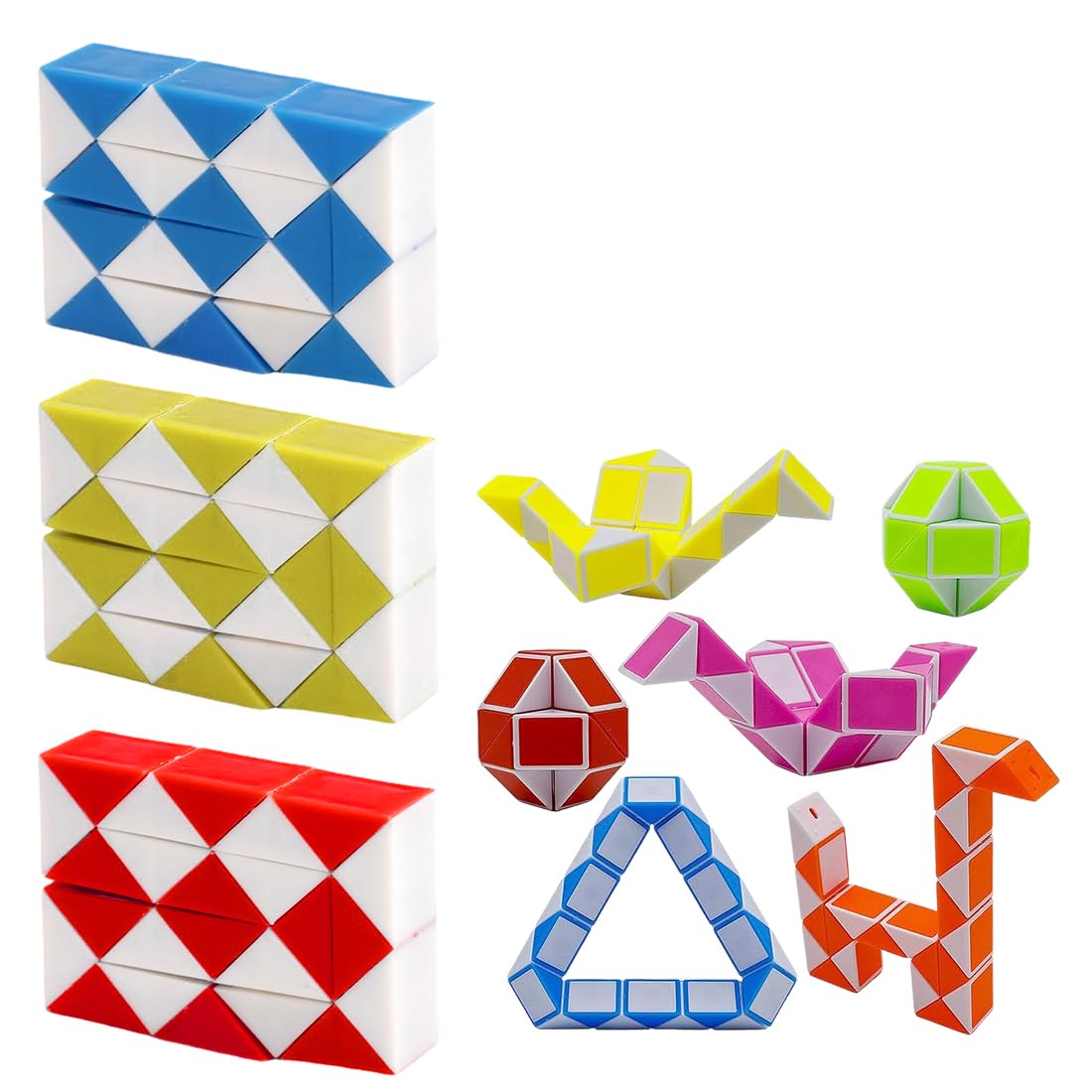 GOLDGE Lot De 24 Blocs Magic Snake - Petits Cadeaux Pour