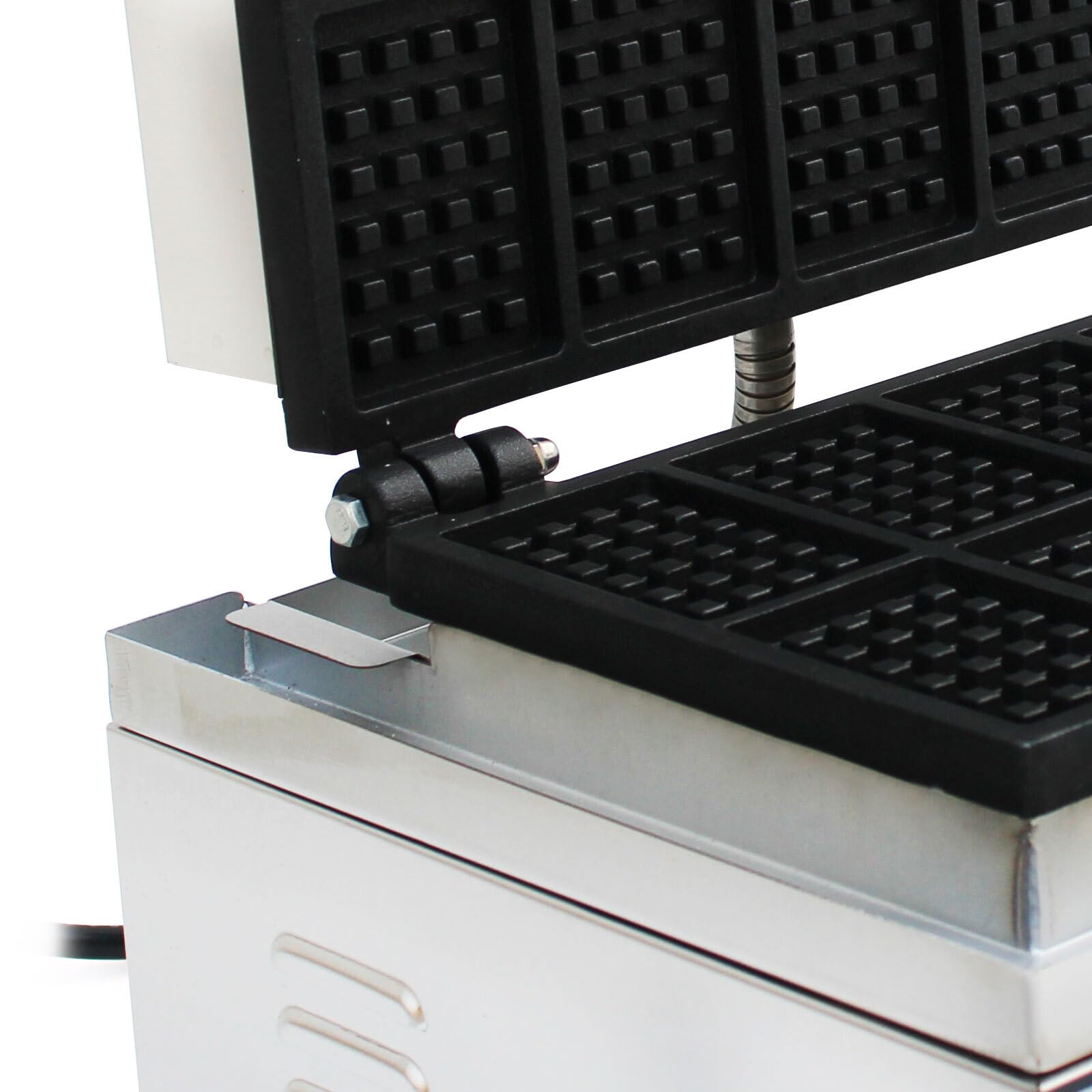 Padella antiaderente in acciaio inox 201 per waffle commerciale antiaderente Griddle 122-572°F Timer di temperatura regolabile per ristorante uso domestico caffetteria panificio e buffet precoci 220V
